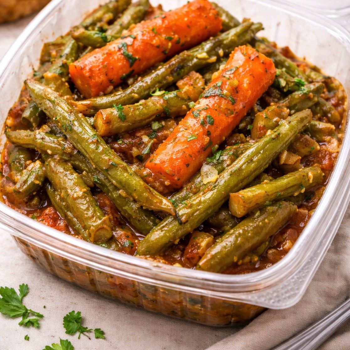 Side of Stewed veggies.