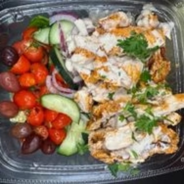 Chicken Kabob Salad Bowl.