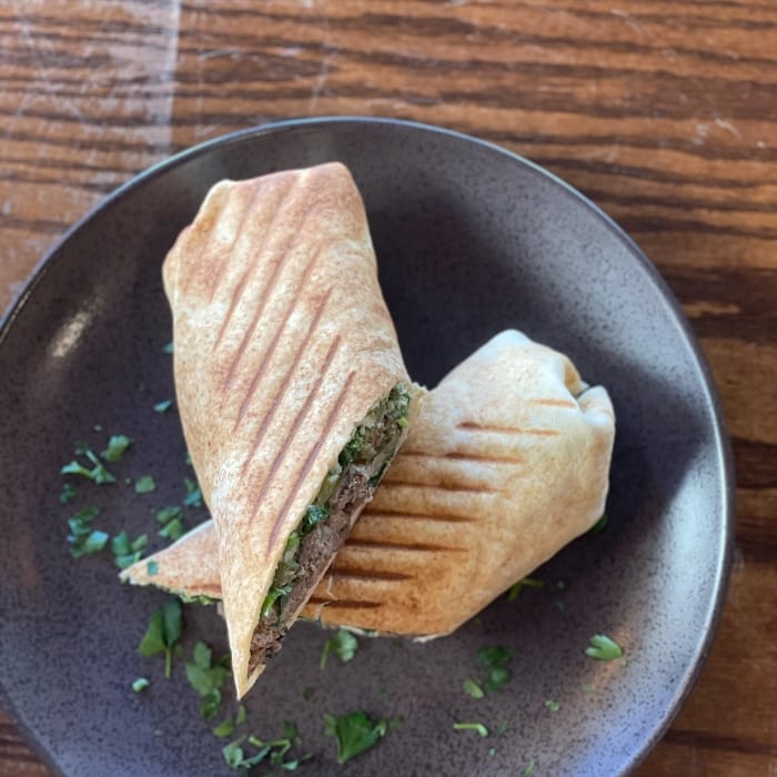 Chicken Shawarma Pita Roll.